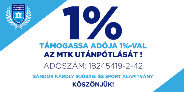 Kérjük, támogassa az akadémiánk munkáját adója 1 százalékával!