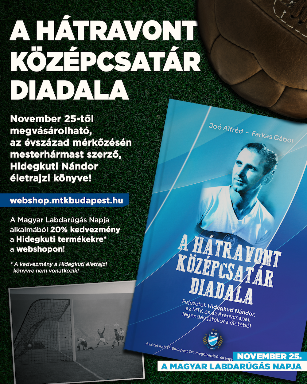 A hátravont csatár diadala - könyv jelenik meg Hidegkuti Nándorról (videó)