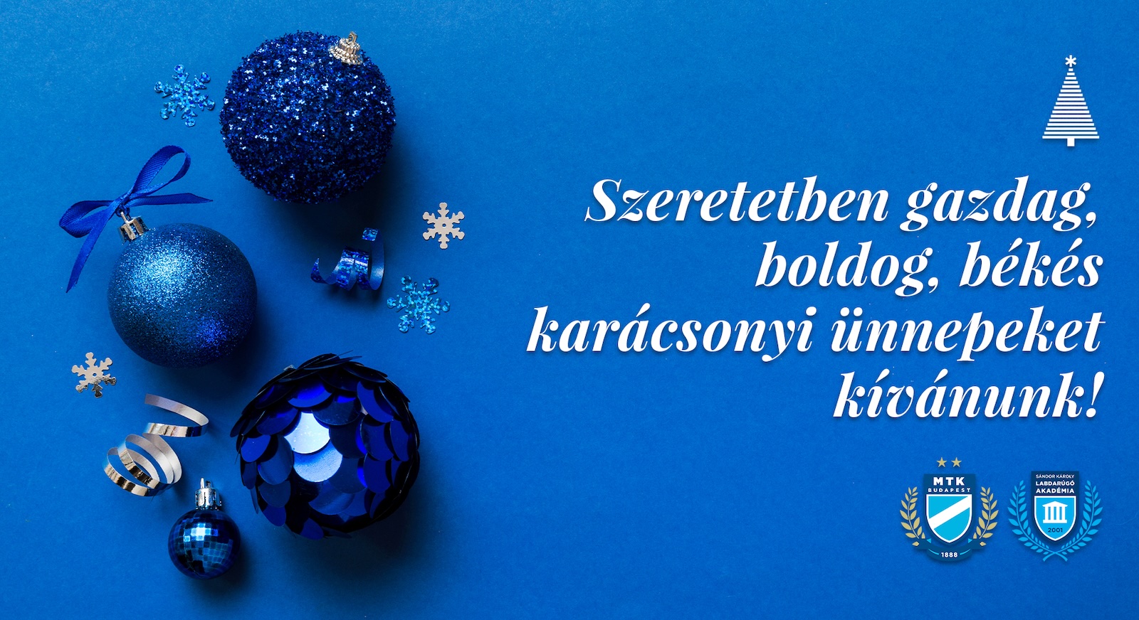 Békés, boldog karácsonyi ünnepeket kívánunk!
